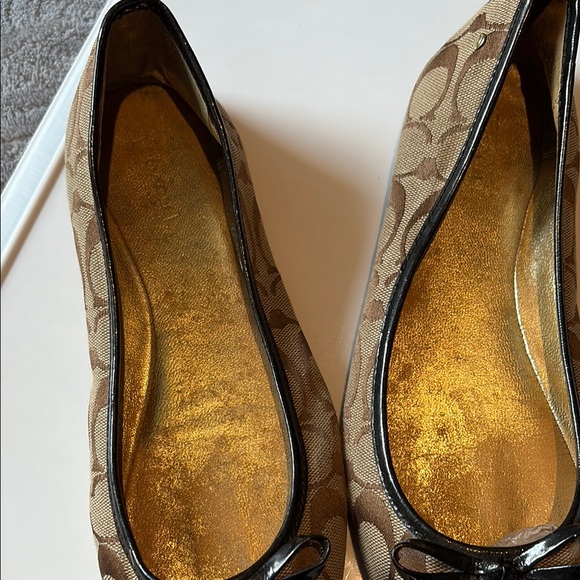 Coach Signature Jacquard Print Women's  Ballet Flats SZ: 9 - Picture 4 of 7